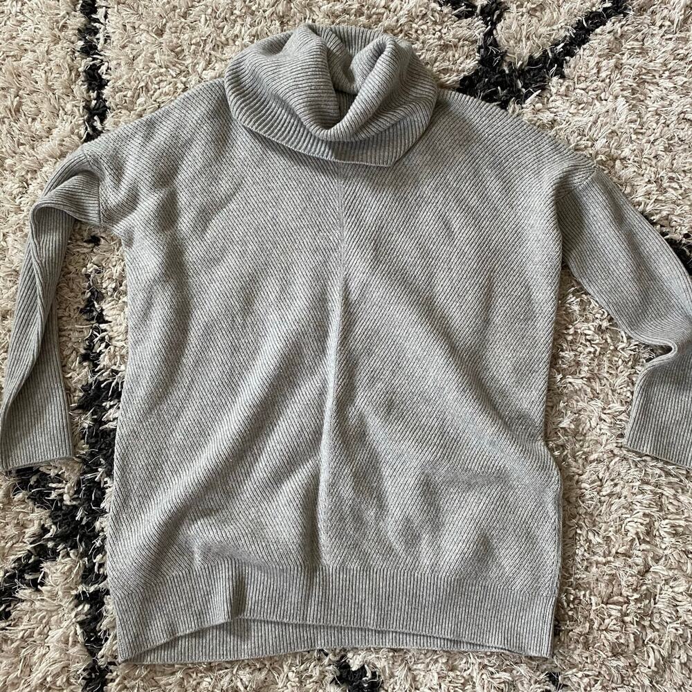 Vince Wool/Cashmere Blend Gray Turtleneck Sweater Women's Large